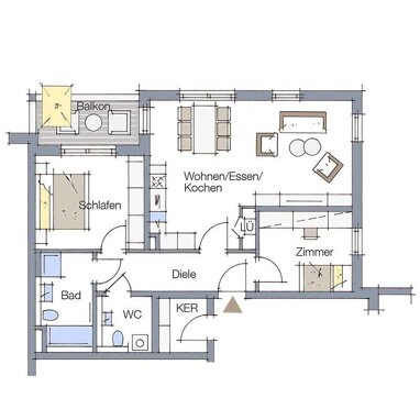 Wohnung zur Miete 990 € 3 Zimmer 81 m² 1. Geschoss Gustav-Adolf-Str. 32 Birken / Quellhöfe Bayreuth 95444