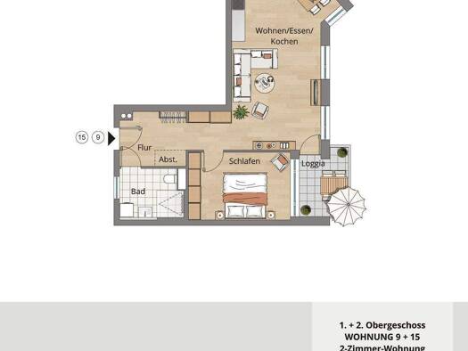 Wohnung zum Kauf - Neubau provisionsfrei 309.900 € 2 Zimmer 65,6 m² 2. Geschoss Weißbach 74679