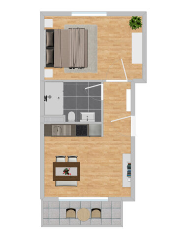 Wohnung zur Miete 705 € 2 Zimmer 45 m² 2. Geschoss Im Nußbaumboden 5 a Müllheim Müllheim 79379
