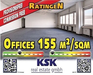 Bürofläche zur Miete Provisionsfrei 155 m² Bürofläche teilbar von 119 m² bis 390 m² West Ratingen 40880