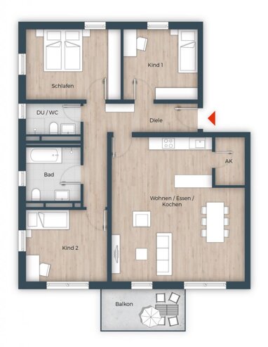 Wohnung zur Miete 1.560 € 4 Zimmer 111,5 m² 1. Geschoss Kirchenweg 89 Oberfürberg 80 Fürth 90768