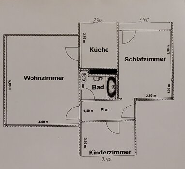 Apartment zur Miete 410 € 3 Zimmer 74,1 m² 5. Geschoss Kolimbusring Schmarl Rostock 18106