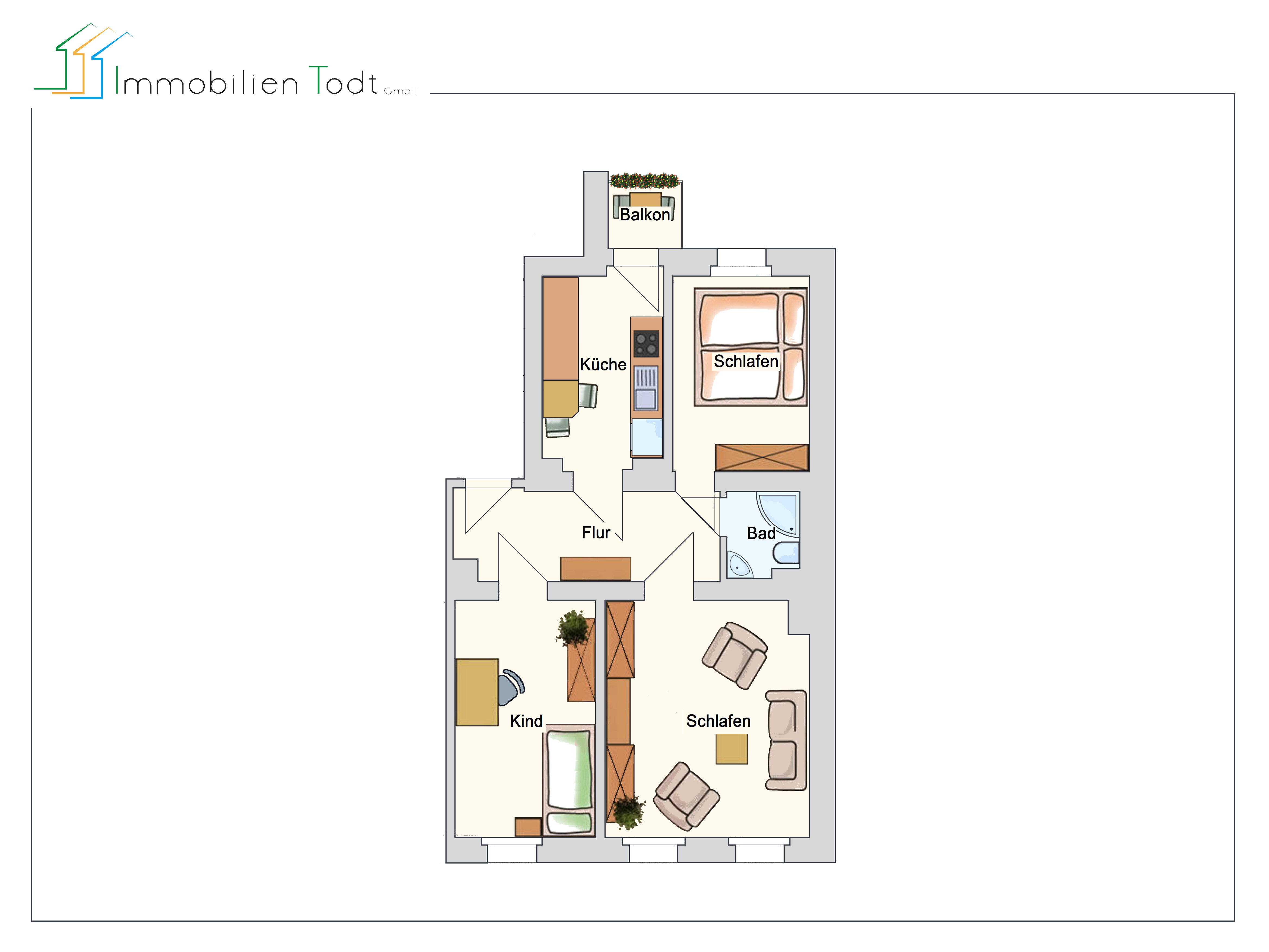 Apartment zur Miete 320 € 3 Zimmer 66,6 m²<br/>Wohnfläche Dittesstr. 35 Neundorfer Vorstadt Plauen 08523