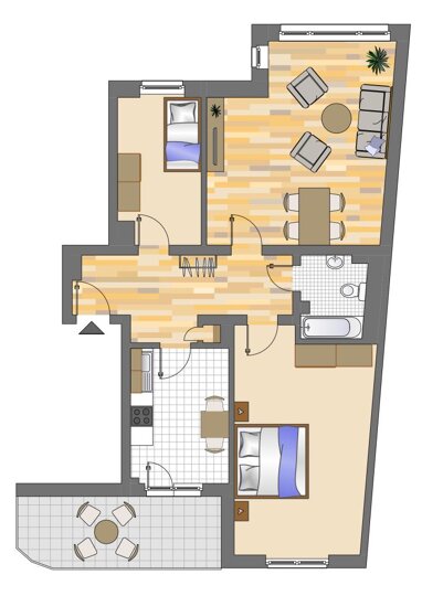 Wohnung zur Miete 529 € 3 Zimmer 80 m² 1. Geschoss Erdbrüggenstraße 39 Bismarck Gelsenkirchen 45889