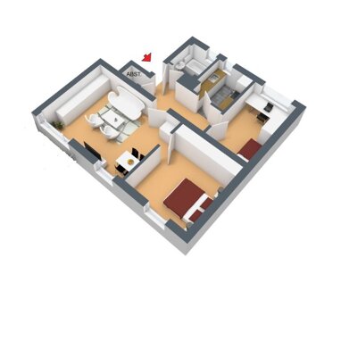 Wohnung zur Miete 575 € 3 Zimmer 51,3 m² Erdgeschoss Kaiserslauterner Straße 40 Oberbilk Düsseldorf 40591