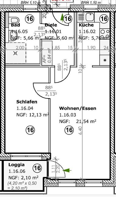 Apartment zur Miete 1.000 € 2 Zimmer 52,8 m² 1. Geschoss Triftstraße 75 Petershagen Petershagen/Eggersdorf 15370