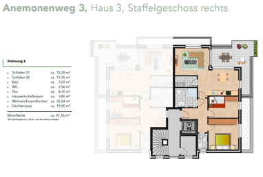 Penthouse zum Kauf Provisionsfrei 351.500 € 3 Zimmer 91,5 m² Lotte Lotte 49504