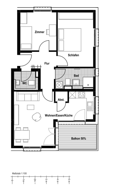 Wohnung zum Kauf provisionsfrei 406.000 € 3 Zimmer 70,3 m² 2. Geschoss Erwin-Rath-Straße 10 Köngen 73257