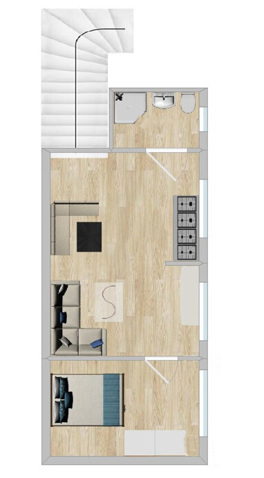 Wohnung zur Miete 410 € 1,5 Zimmer 33 m² 1. Geschoss Bahnhofstraße 19 Nossen Nossen 01683