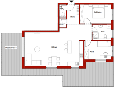 Penthouse zum Kauf Provisionsfrei 518.000 € 3 Zimmer 111,2 m² Donaueschingen Donaueschingen 78166