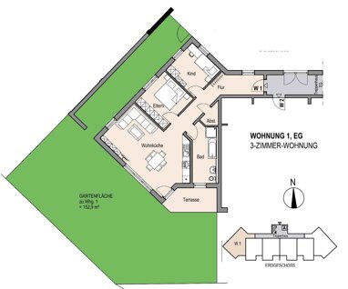 Wohnung zum Kauf 373.000 € 3 Zimmer 79 m² Sünching Sünching 93104
