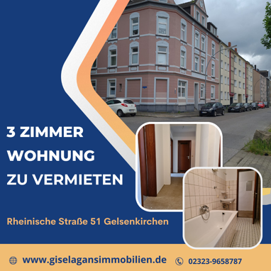 Wohnung zur Miete 370 € 3 Zimmer 74 m² 1. Geschoss Rheinische Straße 51 Schalke Gelsenkirchen 45881