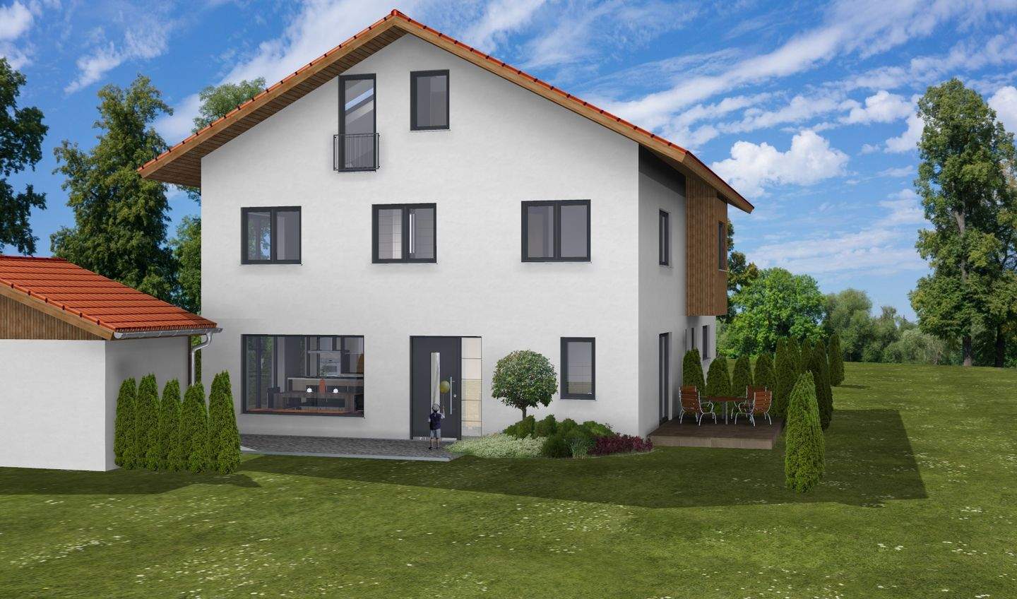 Immobilie in Oberhaching - NEUBAUPROJEKT - Wunderschöne Doppelhaushälfte in Oberhaching - Bild 0