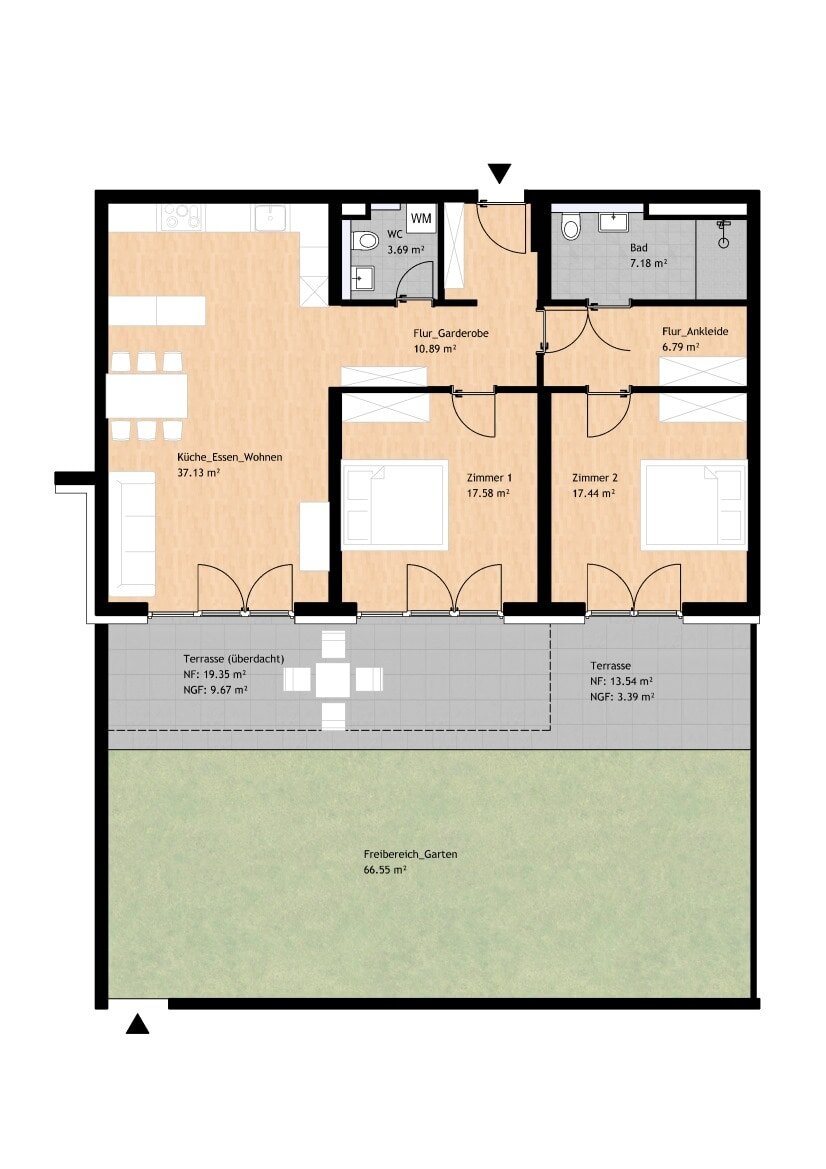 Wohnung zum Kauf provisionsfrei 513.000 € 3 Zimmer 114 m²<br/>Wohnfläche Zell Zell 79669