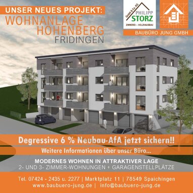 Wohnung zum Kauf Provisionsfrei 357.000 € 3,5 Zimmer Hohenbergweg 16 Fridingen an der Donau 78567