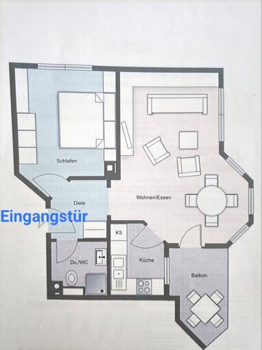 Wohnung zur Miete 670 € 2 Zimmer 44 m² 3. Geschoss Hebbelstraße 12 Schwellerhalde Reutlingen 72770