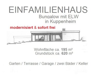 Bungalow zum Kauf 629.000 € 5 Zimmer 195 m² 620 m² Grundstück Kuppenheim Kuppenheim 76456