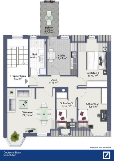 Wohnung zum Kauf 179.000 € 4 Zimmer 86 m² 3. Geschoss Ruhrort Duisburg 47119