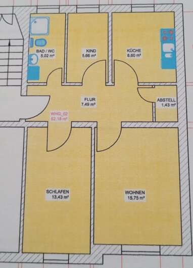 Wohnung zur Miete 420 € 3 Zimmer 63 m² Erdgeschoss Turnerstr. 9 Großdeuben Böhlen 04564