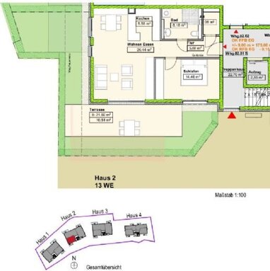 Wohnung zum Kauf Provisionsfrei 298.910 € 2 Zimmer 71 m² Erdgeschoss Kernstadt - Mitte Lahr/Schwarzwald 77933