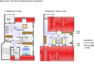 Wohnung zur Miete 655 € 4 Zimmer 94,3 m² 2. Geschoss frei ab 01.12.2024 Graugasse 1 c Sangerhausen Sangerhausen 06526