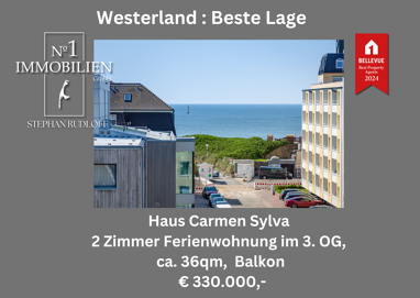Wohnung zum Kauf 330.000 € 2 Zimmer 36 m² 3. Geschoss Westerland Sylt 25980
