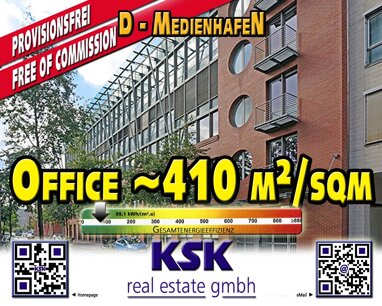 Bürofläche zur Miete Provisionsfrei 19,50 € 410 m² Bürofläche teilbar von 410 m² bis 620 m² Hafen Düsseldorf 40221