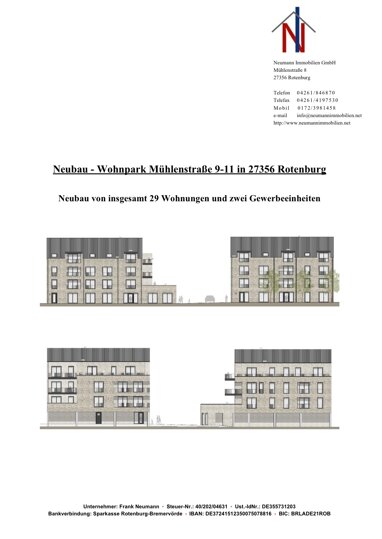 Apartment zum Kauf Mühlenstraße 9 - 11 Rotenburg - Kernstadt Rotenburg 27356