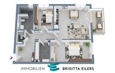 Wohnung zum Kauf Provisionsfrei 365.000 € 3 Zimmer 86,8 m² 1. Geschoss Achim Achim 28832