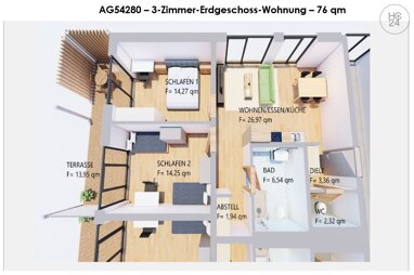 Wohnung zur Miete 1.680 € 3 Zimmer 76 m² Erdgeschoss Kaufbeuren Kaufbeuren 87600