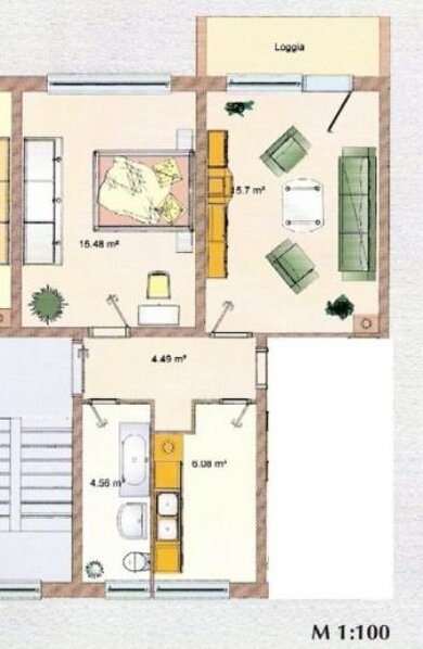 Wohnung zur Miete 340 € 2 Zimmer 49,3 m² 1. Geschoss frei ab sofort Weißenfels Weißenfels 06667