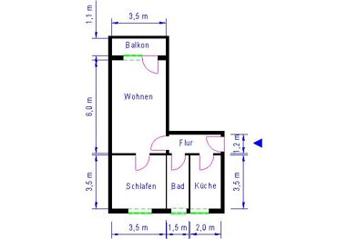 Wohnung zur Miete 281,38 € 2 Zimmer 51,2 m² 2. Geschoss Bebertaler Str. 8 Moritzplatz Magdeburg 39124