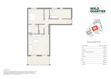 Wohnung zum Kauf provisionsfrei 164.400 € 3 Zimmer 111 m² frei ab sofort Aldanstraße Friedenstal Bernau 16321