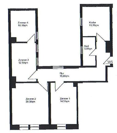 Wohnung zur Miete 670 € 4 Zimmer 90 m² Ilmenau Ilmenau 98693