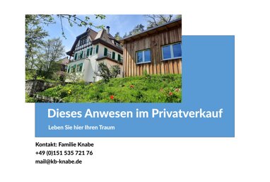 Villa zum Kauf Provisionsfrei 1.240.000 € 9 Zimmer 212 m² 3.900 m² Grundstück Pegnitztalstr. 29 Hohenstadt Pommelsbrunn 91224