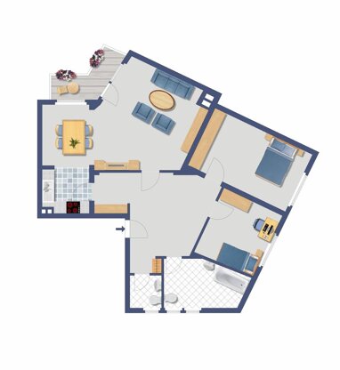 Wohnung zum Kauf Provisionsfrei 289.000 € 3 Zimmer 97 m² 1. Geschoss Drosselweg 38 Niehl Köln 50735
