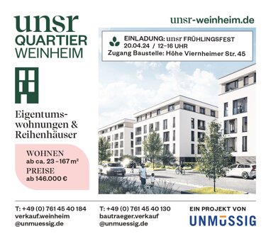 Wohnung zum Kauf Provisionsfrei 676.000 € 5 Zimmer 105,7 m² 1. Geschoss Weststadt Weinheim 69469