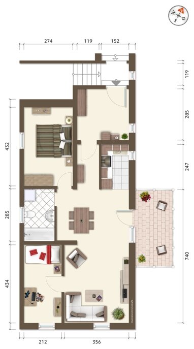 Wohnung zur Miete 425 € 3 Zimmer 65 m² Lampertswalde / Quersa 01561