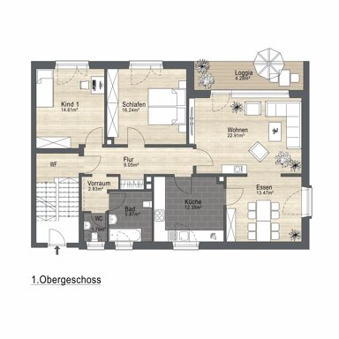 Wohnung zum Kauf 205.000 € 4 Zimmer 103,4 m² 1. Geschoss Sperberweg Hammerweg Weiden in der Oberpfalz 92637