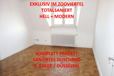 Wohnung zur Miete 795 € 2 Zimmer 53 m² 3. Geschoss frei ab sofort Schumannstraße 20 Düsseltal Düsseldorf 40237