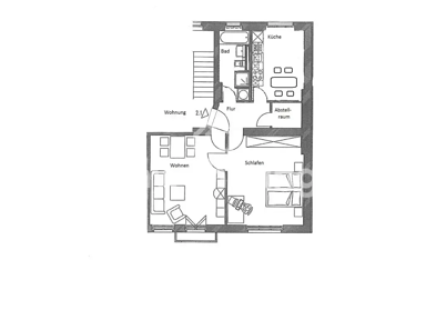 Wohnung zur Miete Tauschwohnung 840 € 2 Zimmer 65 m² 2. Geschoss Potsdam West Potsdam 14471