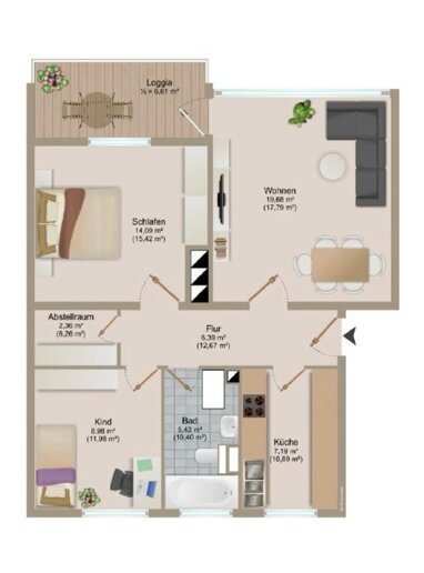 Wohnung zum Kauf 230.000 € 3 Zimmer 66 m² 2. Geschoss Winsen - Kernstadt Winsen (Luhe) 21423