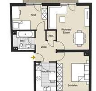 Wohnung zum Kauf provisionsfrei 366.410 € 3 Zimmer 66,6 m² 1. Geschoss Häuschensweg 37 Bickendorf Köln 50827