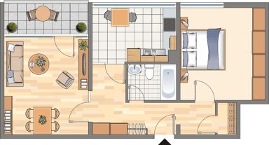 Wohnung zur Miete nur mit Wohnberechtigungsschein 320 € 2 Zimmer 62,7 m² 7. Geschoss frei ab 05.03.2025 Wilhelm-Schmidt-Straße 1 Clarenberg Dortmund 44263