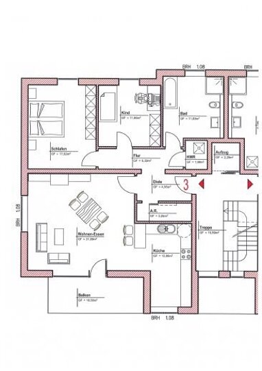 Wohnung zum Kauf Provisionsfrei 304.000 € 3,5 Zimmer 104 m² Nunkirchen Wadern 66687