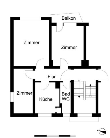 Wohnung zur Miete 297 € 3 Zimmer 51,3 m² 3. Geschoss Eichendorffstraße 49 Goethestraße Bremerhaven 27576