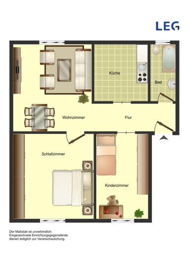 Wohnung zur Miete 364 € 3,5 Zimmer 52,3 m² 1. Geschoss Albert-Funk-Straße 122 Statistischer Bezirk 52 Hamm 59077