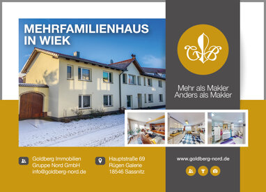 Mehrfamilienhaus zum Kauf Provisionsfrei 799.000 € 13 Zimmer 569 m² Grundstück Wiek Wiek 18556