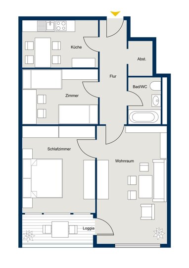 Wohnung zum Kauf 399.000 € 2,5 Zimmer 68,4 m² Dülferstrasse 14 Hasenbergl-Lerchenau Ost München 80933