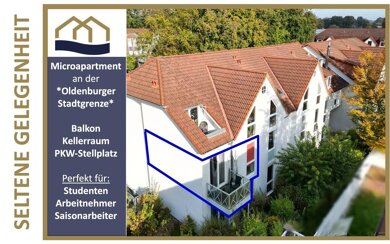 Wohnung zum Kauf 98.500 € 1 Zimmer 27 m² 1. Geschoss frei ab sofort Metjendorfer Landstraße 23c Metjendorf Wiefelstede 26215